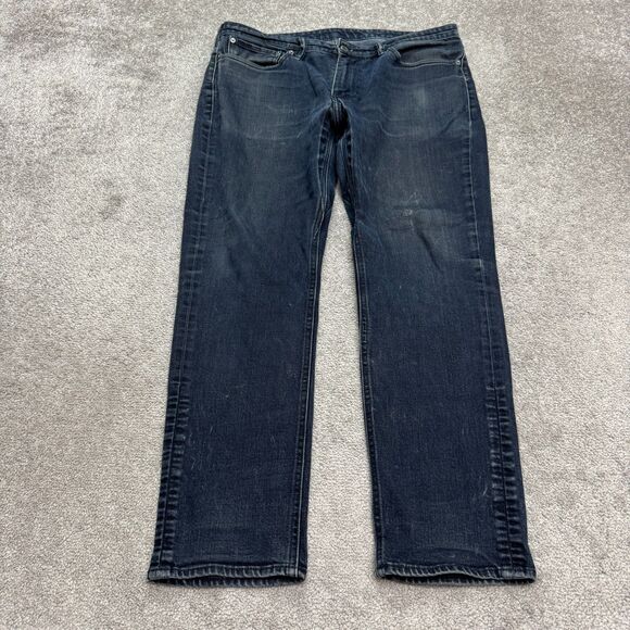 Levi's 511 Slim Fit Denim Jeans Mens 36x30 Blue Straight Leg Dark Wash Casual - Picture 1 of 16